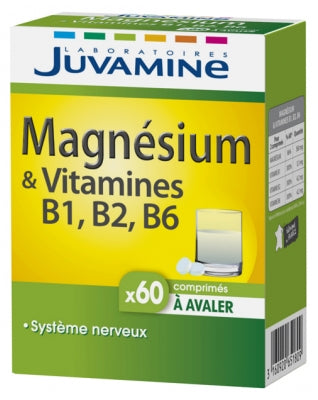 Juvamine Magnesium & Vitamins B6 B2 B1 60 Tablets