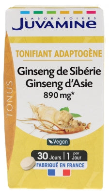 Juvamine Siberian Ginseng Asia Ginseng 30 Tablets