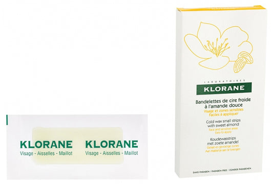 Klorane 6 Double Cold Wax Small Strips With Sweet Almond