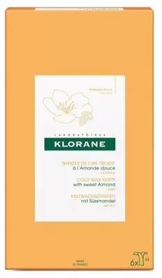 Klorane 6 Double Cold Wax Strips With Sweet Almond