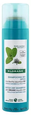 Klorane Aquatic Mint Detox Dry Shampoo Organic 150Ml