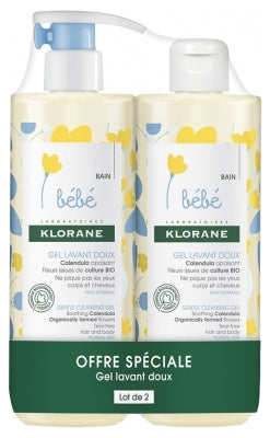 Klorane Baby Gentle Cleansing Gel 2 X 500Ml