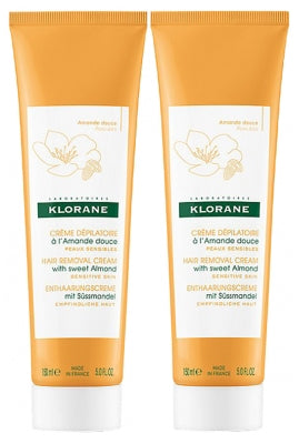 Klorane Hair Removal Cream With Sweet Almond 2 X 150Ml