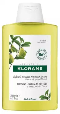 Klorane Purifying - Normal To Oily Hair With Shampoo With Citrus 200Ml