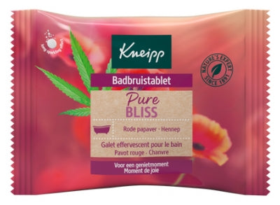 Kneipp Pure Bliss Effervescent Pebble For Bath Red Poppy - Hemp 1 Pebble