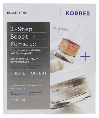 Korres Black Pine Crème Rebond Raffermissante Et Repulpante 40 Ml + Sérum Rebond Liftant Et Raffermissant 15 Ml Offert