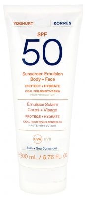 Korres Yoghurt Sunscreen Emulsion Body & Face Spf50 200 Ml