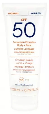 Korres Yoghurt Sunscreen Emulsion Body & Face Spf50 200 Ml