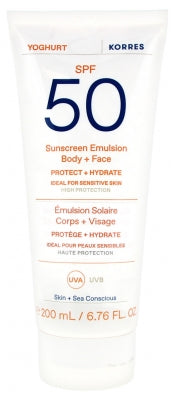 Korres Yoghurt Sunscreen Emulsion Body & Face Spf50 200 Ml