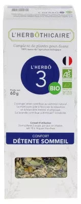 L'Herbôthicaire L'Herbô 3 Relaxation Sleep Comfort Organic Herbal Tea Complex 60G