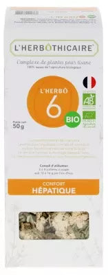 L'Herbôthicaire L'Herbô 6 Hepatic Comfort Herbal Complex For Organic Herbal Tea 50G