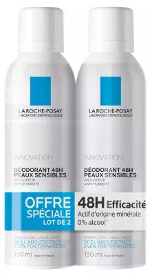 La Roche-Posay Physiological Spray Deodorant 2 X 48H 150Ml