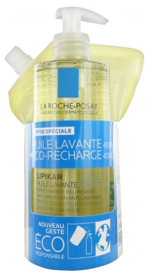 La Roche-Posay Lipikar Ap+ Cleansing Oil 400Ml + Ap+ Cleansing Oil Eco Refill 400Ml