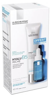 La Roche-Posay Hyalu B5 Rich Anti-Wrinkle Care Repairing Replumping 40Ml + Concentrate Serum 10Ml Free