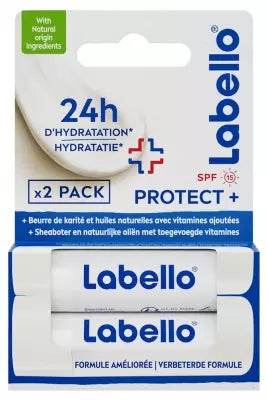 Labello Protect+ Lip Sticks Spf15 Batch Of 2 X 4.8G