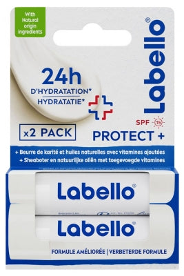 Labello Protect+ Lip Sticks Spf15 Batch Of 2 X 4.8G