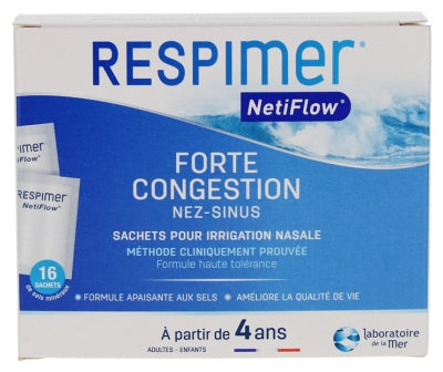 Laboratoire De La Mer Respimer Netiflow Hight Congestion 16 Sachets For Nasal Irrigation