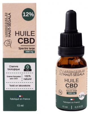 Laboratoire Du Haut-Ségala Cbd Oil Large Spectrum 12% Natural 15Ml