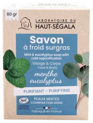 Laboratoire Du Haut-Ségala Mint Eucalyptus Soap With Cold Saponification 80G