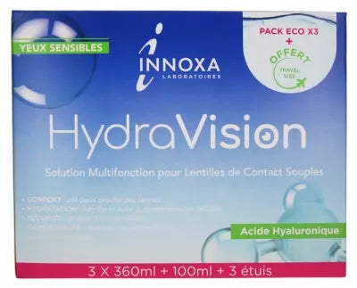 Laboratoire Innoxa Multifunction Solution For Soft Contact Lenses Eco Pack 3 X 360 Ml + 100 Ml