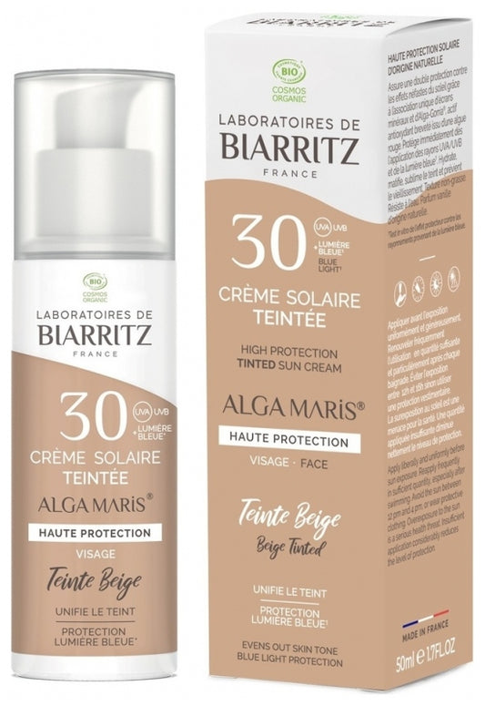 Laboratoires De Biarritz Alga Maris Organic Face Tinted Sunscreen Spf30 50Ml
