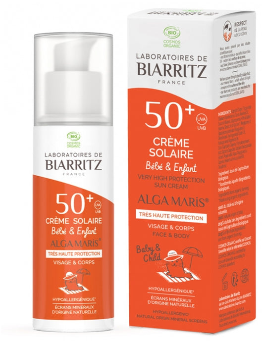 Laboratoires De Biarritz Organic Alga Maris Baby & Children Sunscreen Spf50+ 50Ml