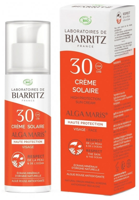 Laboratoires De Biarritz Organic Alga Maris Face Sunscreen Spf30 50Ml