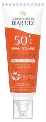 Laboratoires De Biarritz Organic Alga Maris Sun Spray Face And Body Spf50+ 100Ml