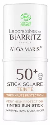Laboratoires De Biarritz Alga Maris Tinted Sunscreen Stick Spf50+ Organic 9G