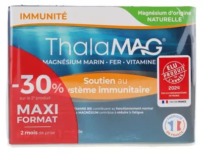 Laboratoires Iprad Thalamag Marine Magnesium Physical And Mental Form 2 X 60 Capsules