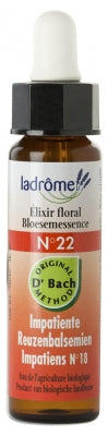 Ladrôme Flowers Of Bach Floral Elixir N°22: Impatiens Organic 10Ml