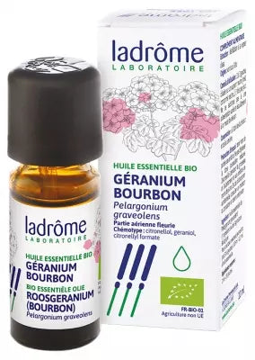 Ladrôme Organic Essential Oil Geranium Bourbon (Pelargonium Graveolens) 10Ml