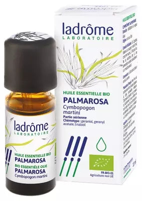 Ladrôme Organic Essential Oil Palmarosa (Cymbopogon Martini) 10Ml