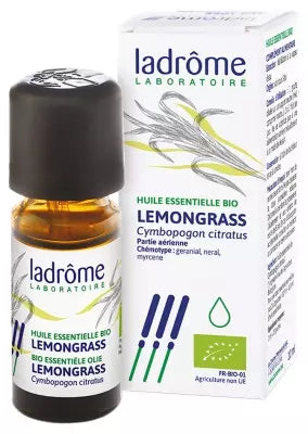 Ladrôme Organic Essential Oil Lemongrass (Cymbopogon Citratus) 10Ml