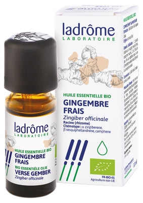 Ladrôme Organic Essential Oil Fresh Ginger (Zingiber Officinale) 10Ml