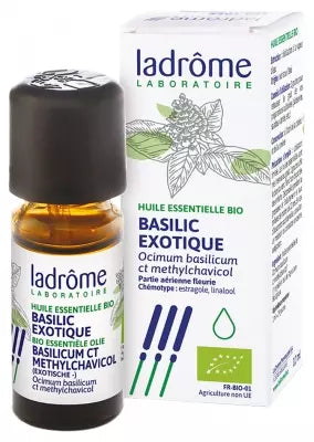 Ladrôme Organic Exotic Basil Essential Oil (Ocimum Basilicum Ct Methylchavicol) 10Ml