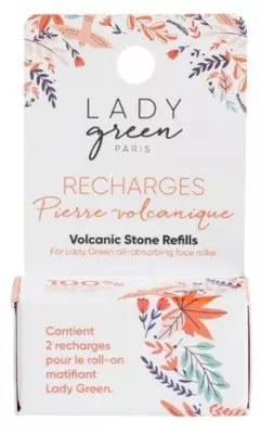 Lady Green Volcanic Stone Refills For Oil-Absorbing Face Roller 2 Beads