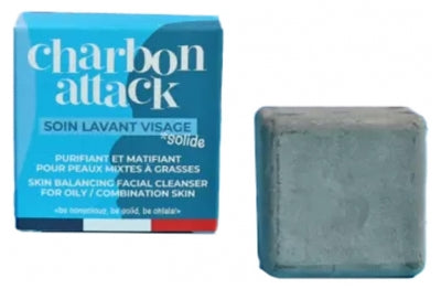 Lamazuna Solid Face Cleanser Attack Charcoal 27Ml