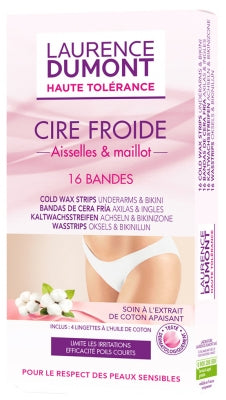 Laurence Dumont Institut High Tolerance Cold Wax Strips Underarms & Bikini 16 Strips