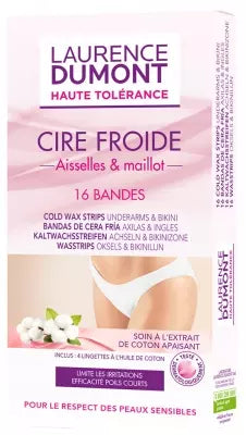 Laurence Dumont Institut High Tolerance Cold Wax Strips Underarms & Bikini 16 Strips