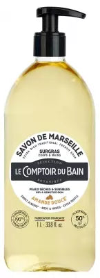 Le Comptoir Du Bain Extra Traditional Marseille Soap Sweet Almond 1L