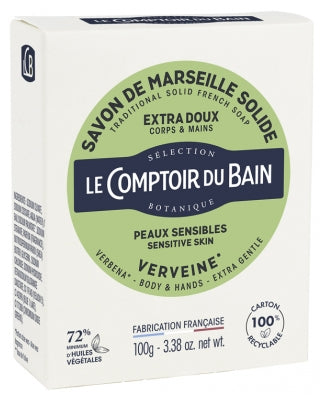 Le Comptoir Du Bain Traditional Solid French Soap Extra-Gentle Verbena 100G