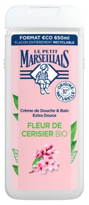 Le Petit Marseillais Extra Gentle Bath & Shower Cream Cherry Blossom Organic 650 Ml