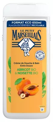 Le Petit Marseillais Extra Gentle Bath & Shower Cream Apricot & Hazelnut Organic 650Ml