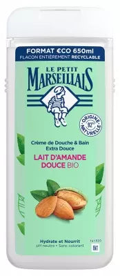 Le Petit Marseillais Extra Gentle Bath & Shower Cream Organic Sweet Almond Milk 650 Ml