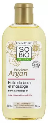 Léa Nature So Bio Étic Précieux Argan Organic Bath And Massage Oil 150 Ml