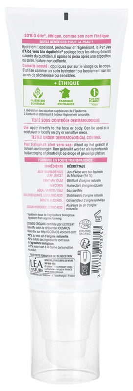 Léa Nature So Bio Étic Hydra Aloe Vera Organic Aloe Vera Gel 125 Ml