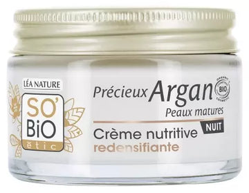 Léa Nature So Bio Étic Précieux Argan Crème Nutritive Redensifiante Nuit Peaux Matures Bio 50 Ml