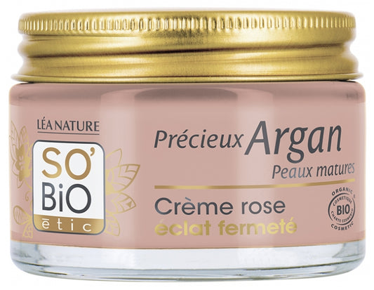 Léa Nature So Bio Étic Précieux Argan Crème Rose Éclat Fermeté Bio 50 Ml