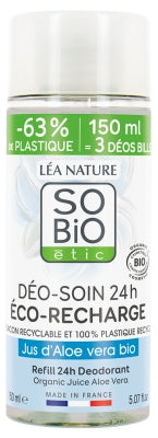 Léa Nature So Bio Étic Déo-Soin 24H Aloe Vera Éco-Recharge Bio 150 Ml